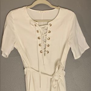 Beautiful White Laced Summer Dress